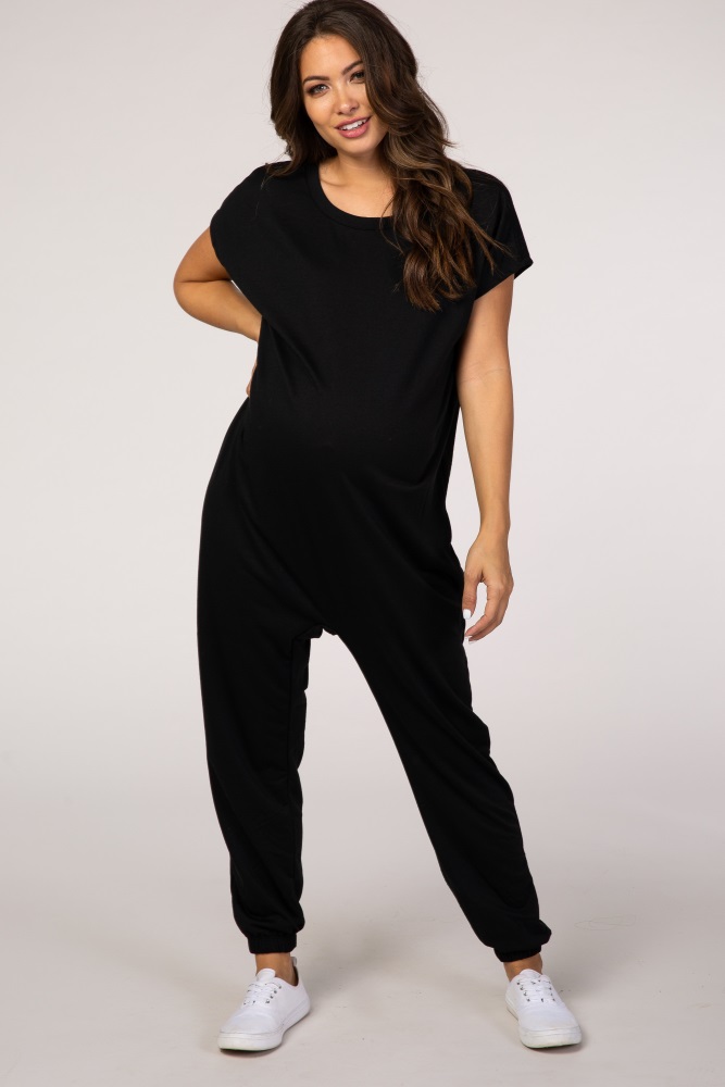 Black Sleeveless Ribbed Maternity Bodysuit– PinkBlush