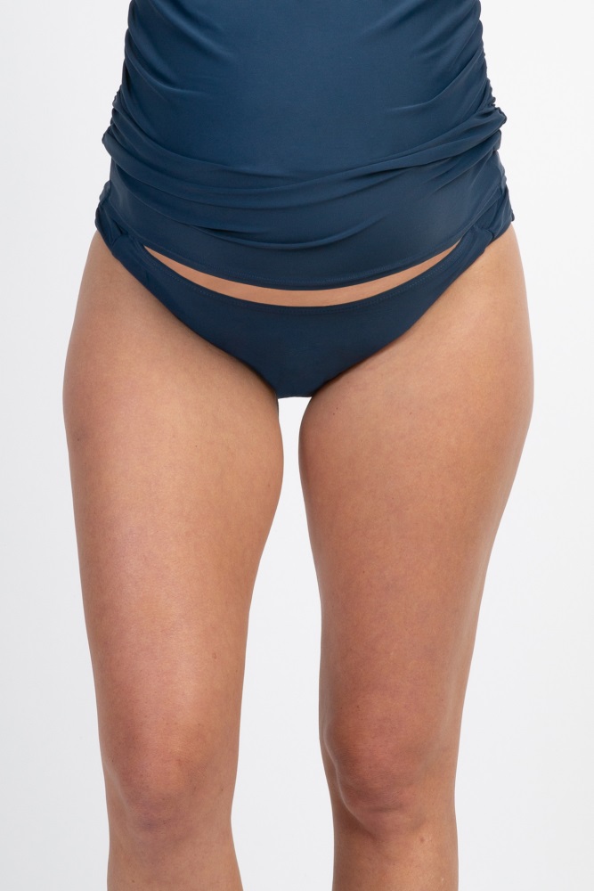 navy maternity swim bottoms