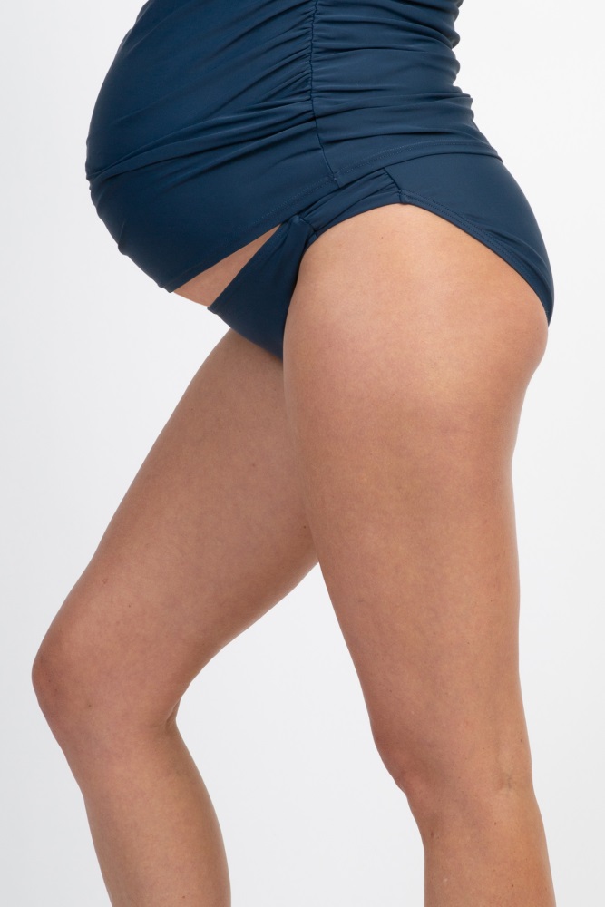 navy maternity swim bottoms