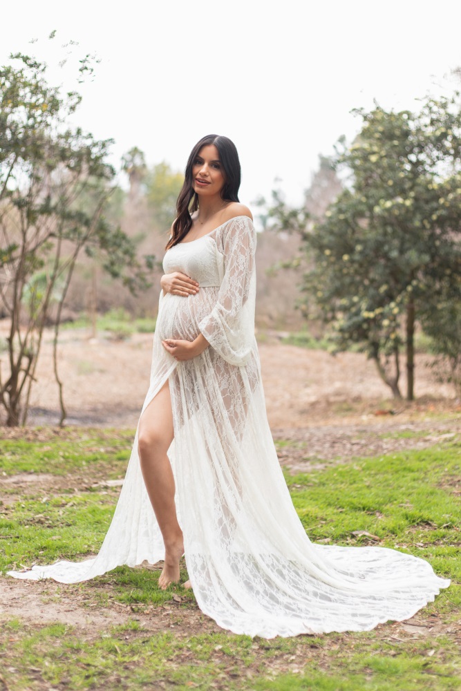 Elegant White Long Sleeve Maternity Dress for Photo Shoot Maternity Gown  for Baby Shower Long White Sleeve Maternity Gown for Baby Shower - Etsy