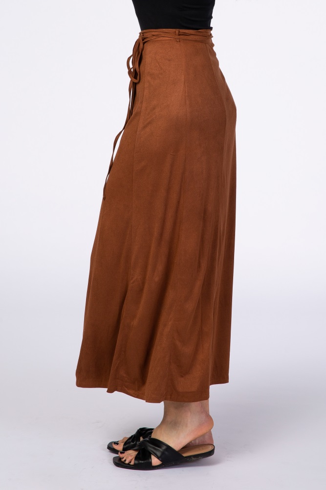 suede maxi skirt