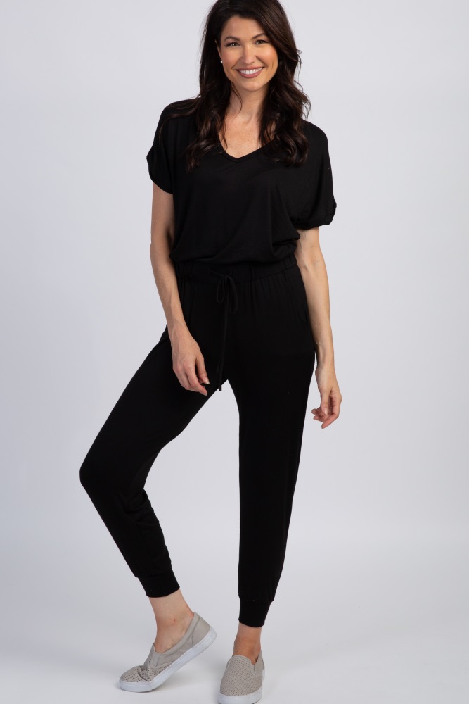 black cuffed jumpsuit