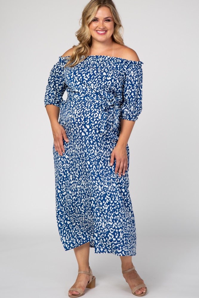 Blue Animal Print Dress Sale, 51% OFF 