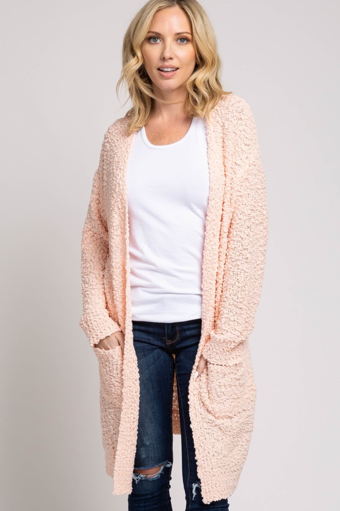 pink popcorn cardigan