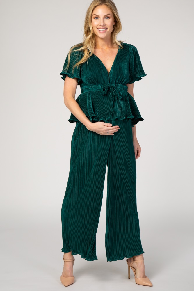 green maternity jumpsuit