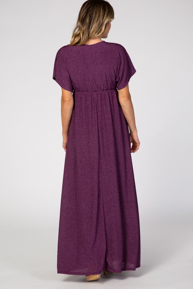 purple wrap maxi dress