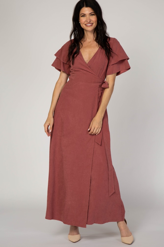 mauve maxi dress