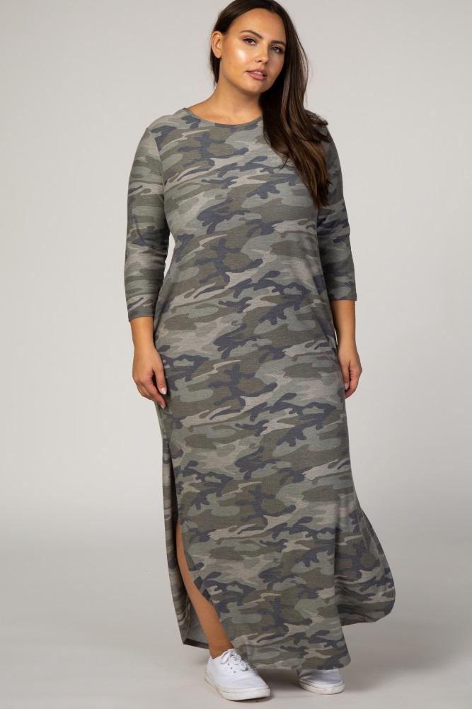 camo maxi dress