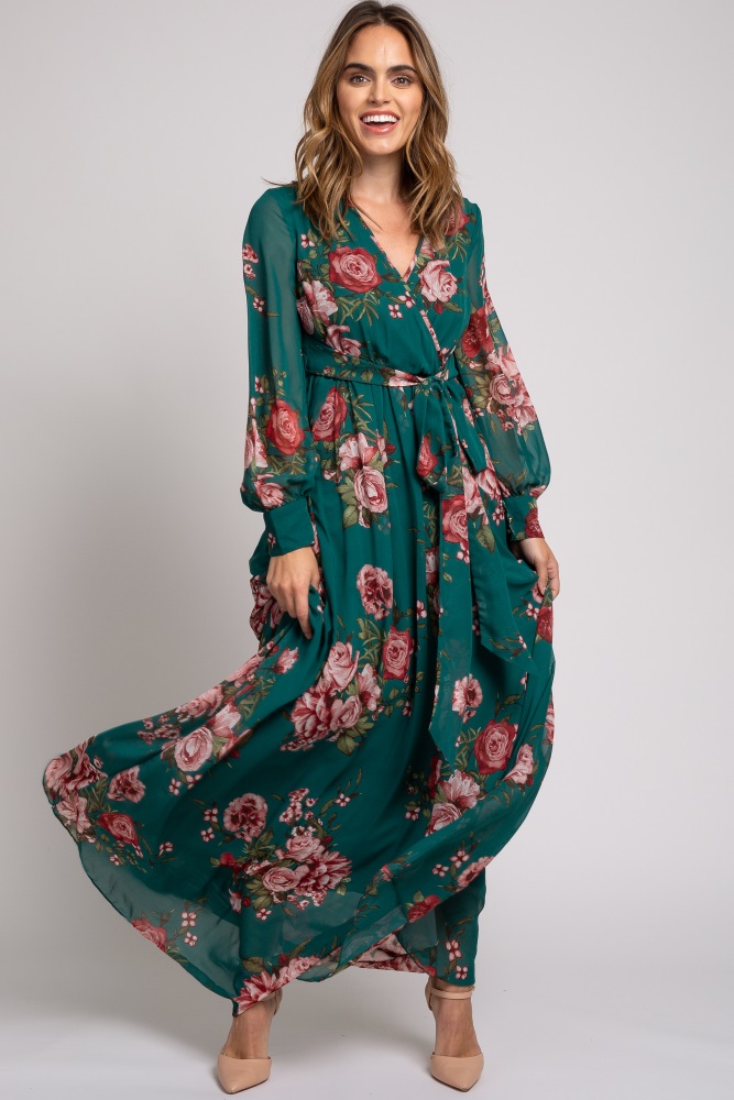 Maxi Green Floral Dress Hot Sale, UP TO 63% OFF | www 