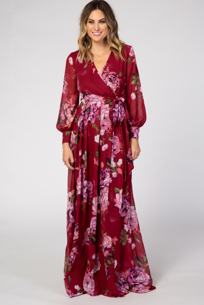 Floral Chiffon Maxi Dress Long Sleeve Online Deals, UP TO 60% OFF 