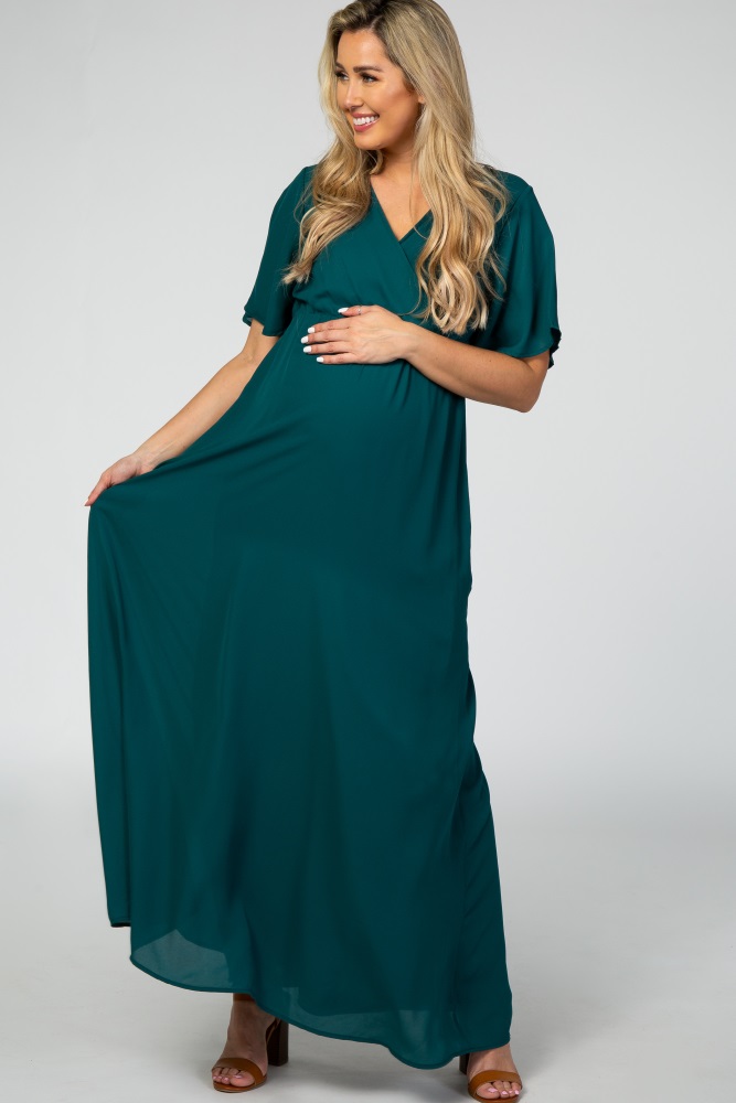 maxi dress with bell sleeves