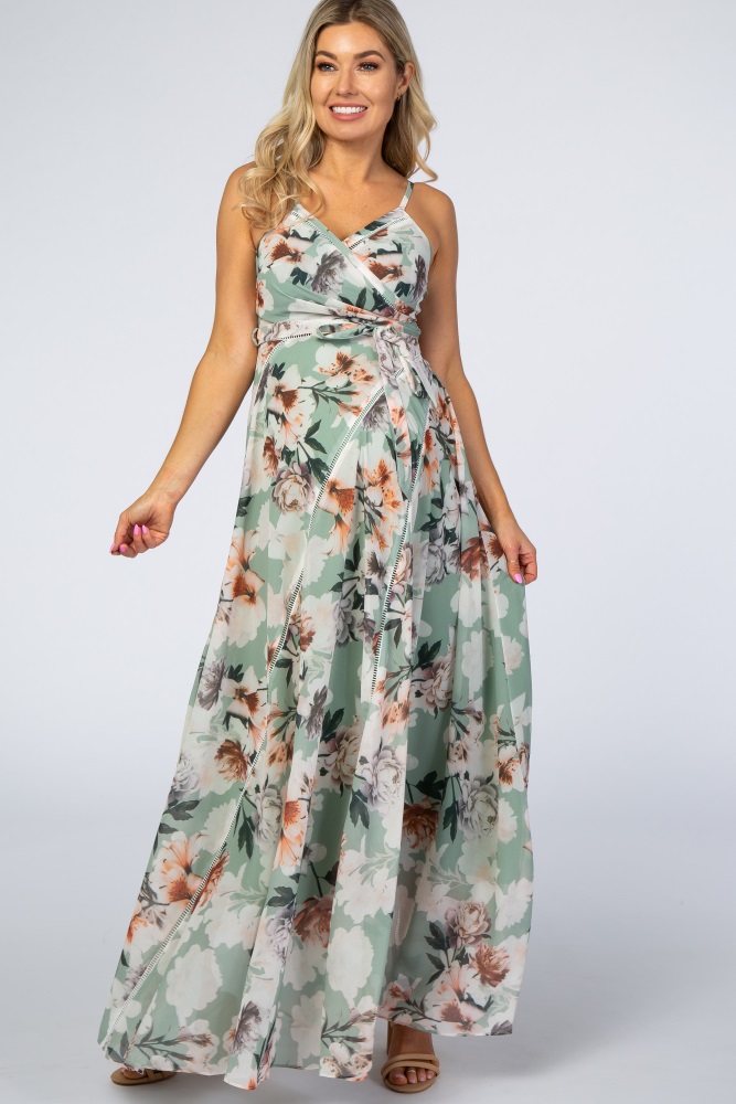 sage green maxi skirt