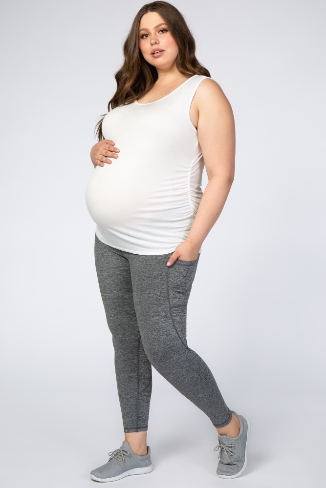 Plus Size Maternity Leggings Stretch Workout Length Pregnancy Maternity  Full Athletic Pants Plus Size (Multicolor, L) : : Clothing, Shoes  & Accessories