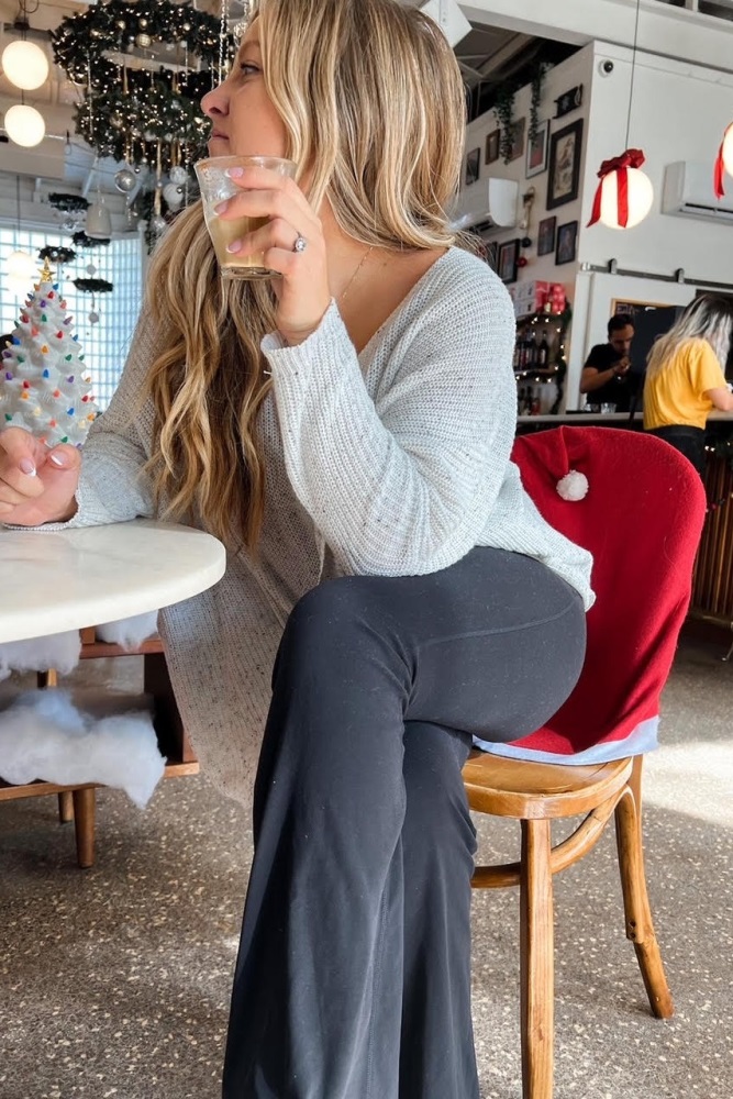 White Speckled Oversized Sweater