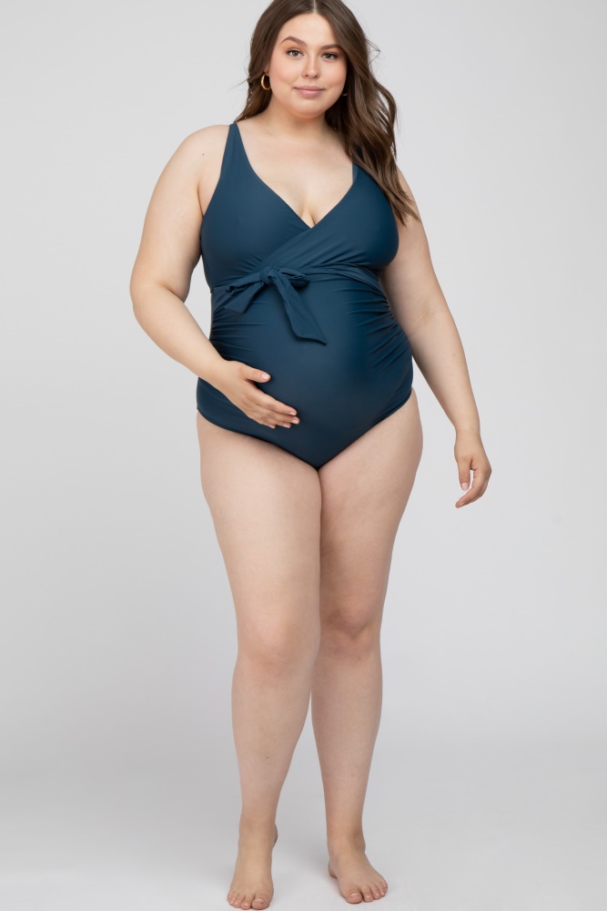 Sexy Party One-Piece Plus Size Maternity Swimsuit – Glamix Maternity