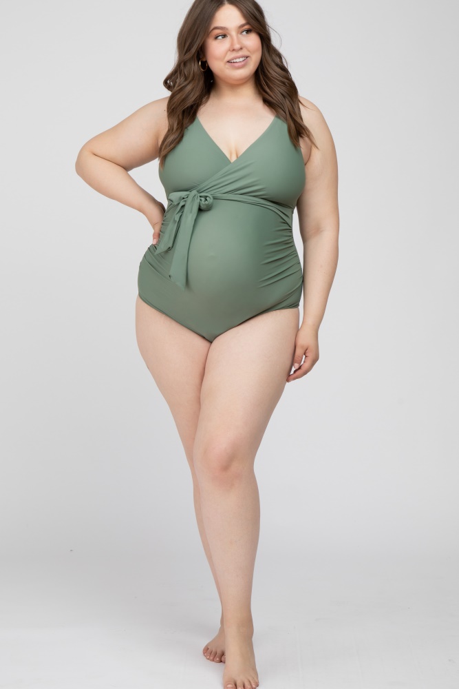 Sexy Party One-Piece Plus Size Maternity Swimsuit – Glamix Maternity