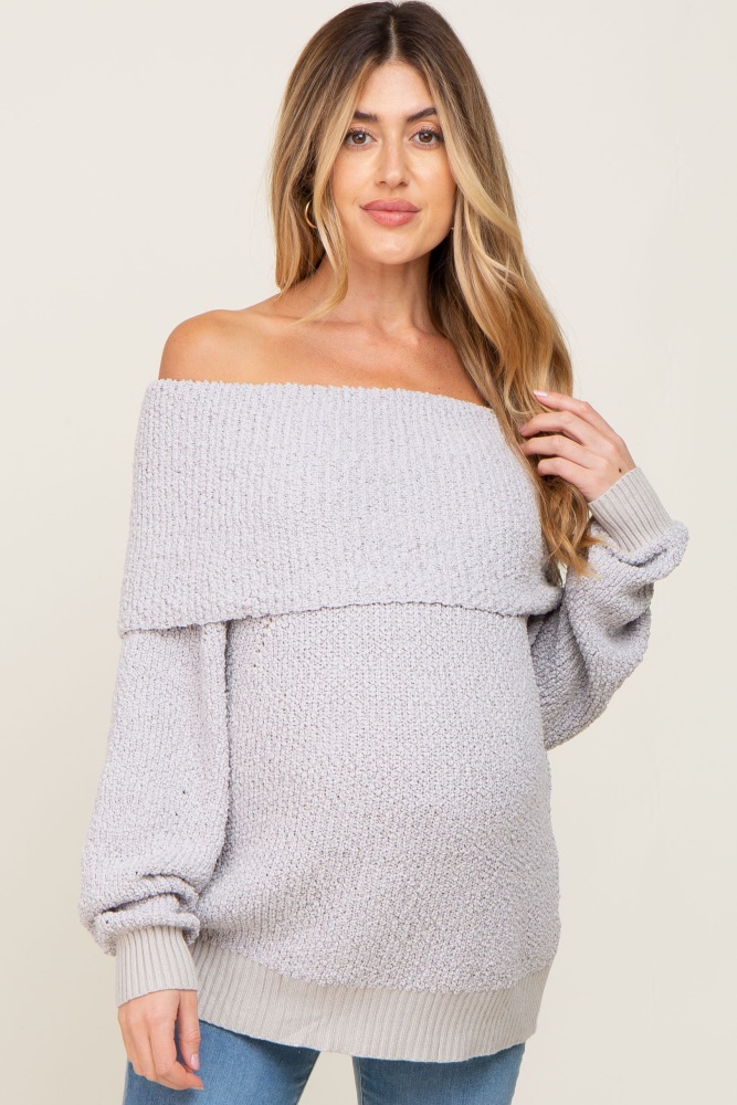 Fuchsia Foldover Off Shoulder Sweater– PinkBlush