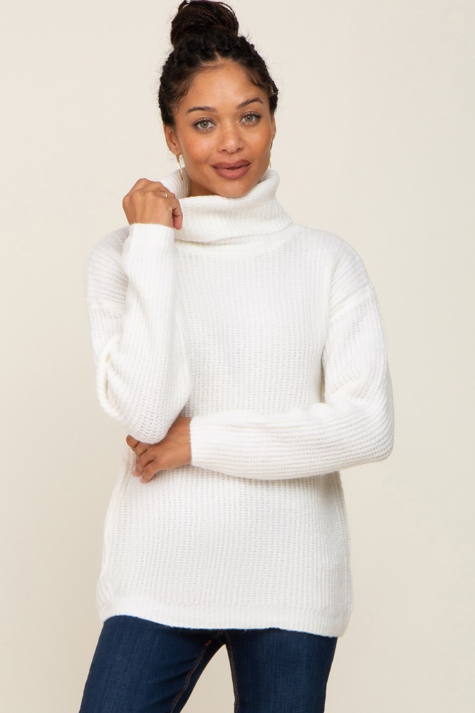ivory soft knit cutout back sweater