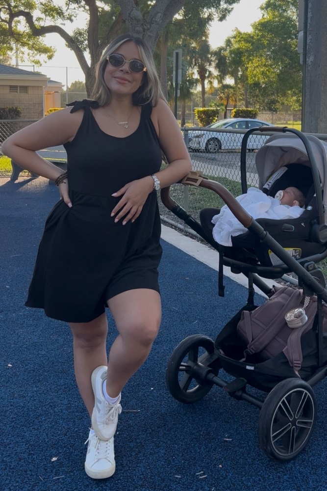 Black Knot Strap Romper