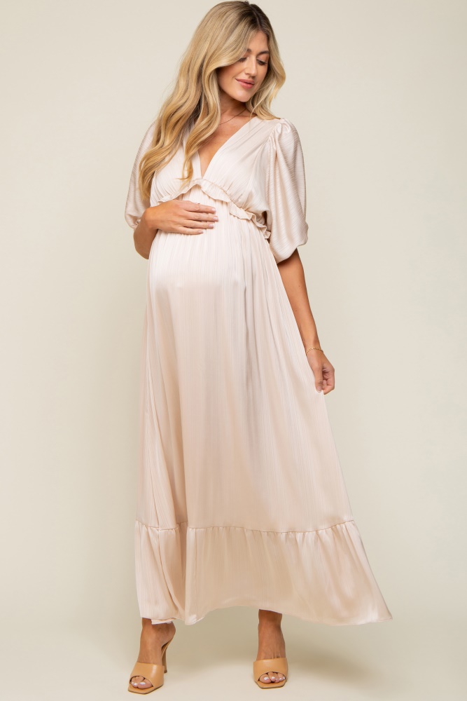PinkBlush White Lace Off Shoulder Maternity Photoshoot Gown/Dress