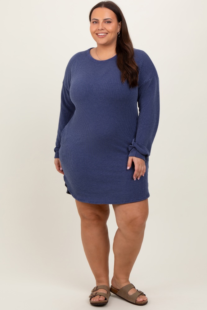 Royal Blue Deep V-Neck Tiered Plus Maxi Dress  PinkBlush