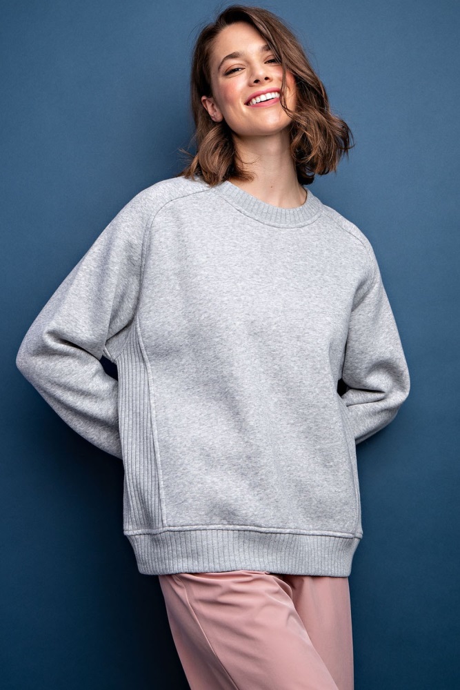 Grey Screen Print Mama Maternity Pullover Sweatshirt– PinkBlush