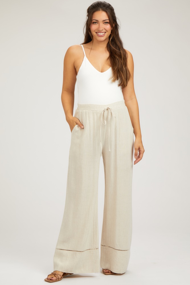 Maternity Roll-Over Wide-Leg Yoga Crops