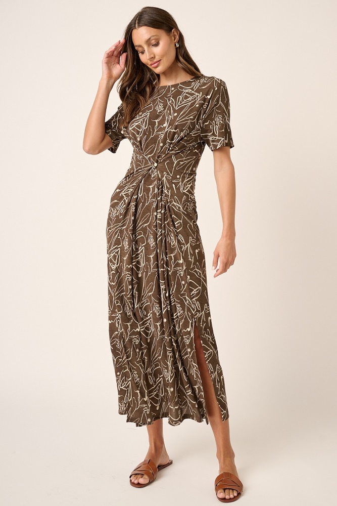 mocha two-way maxi dress