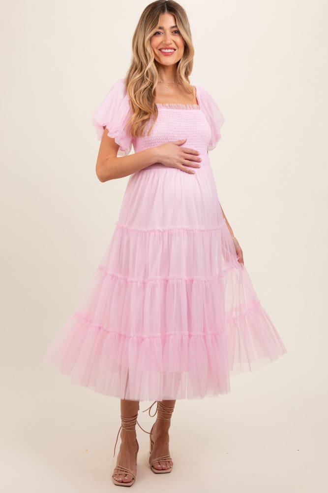 Beige Chiffon Printed Square Neck Empire Maxi Dress– PinkBlush