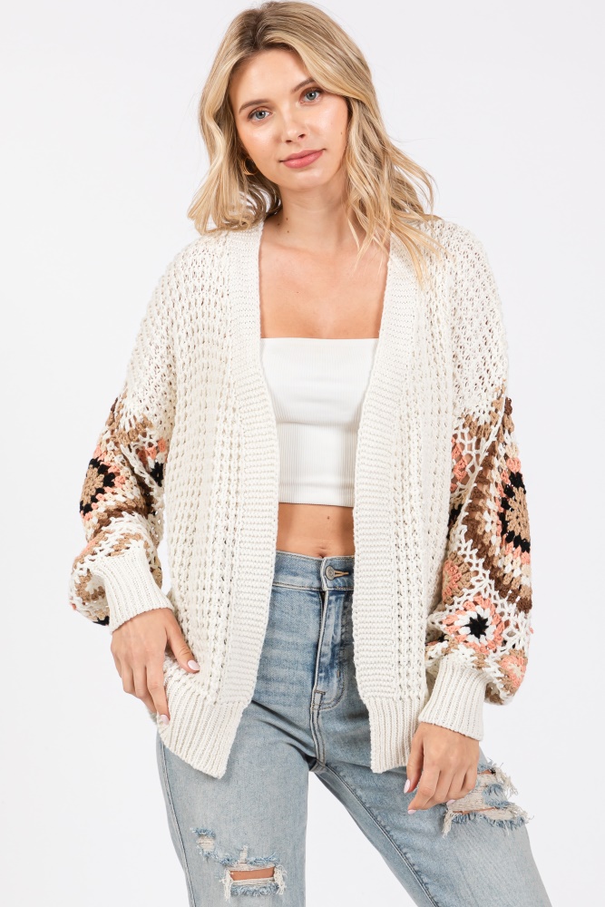 Beige Chunky Knit Oversized Cardigan– PinkBlush Beige Chunky Knit Oversized Cardigan– PinkBlush