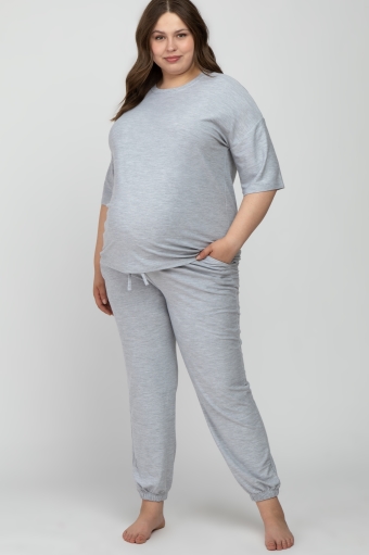 Lounge Set Top Leggings Sizes 10 12 Sleepwear New Black Grey Maternity Pyjamas 