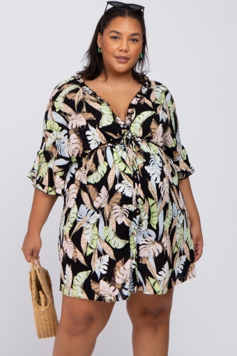 Plus Size Maternity Floral Dresses 