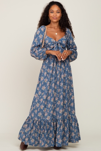 bohemian maternity maxi dress