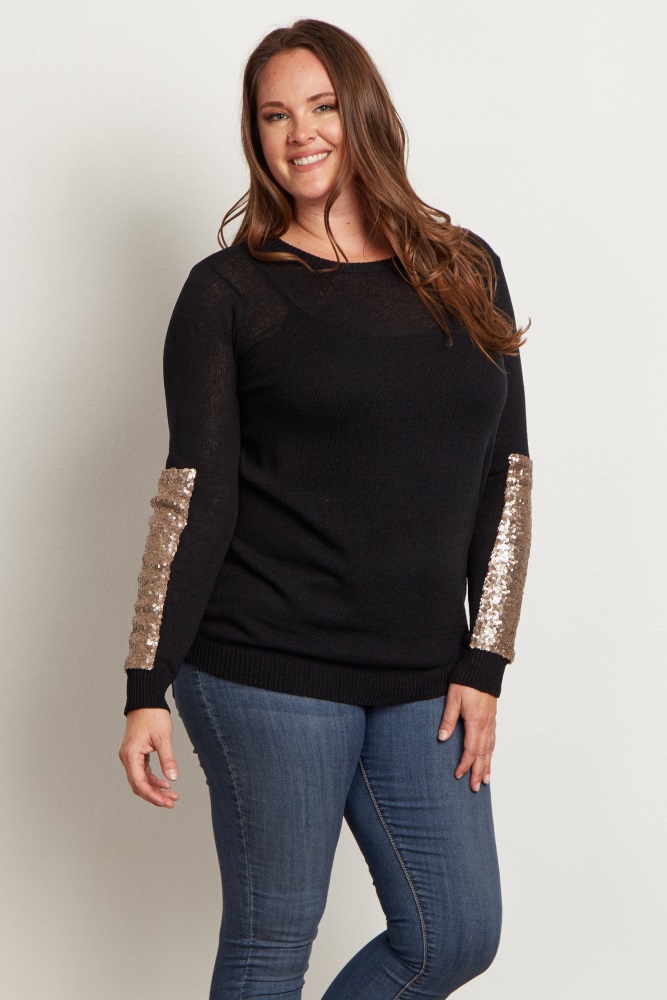 plus size sequin sweatshirt