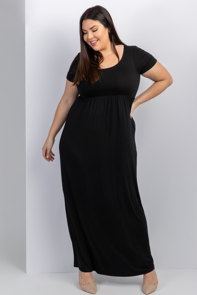 plus size maternity maxi dress with sleeves