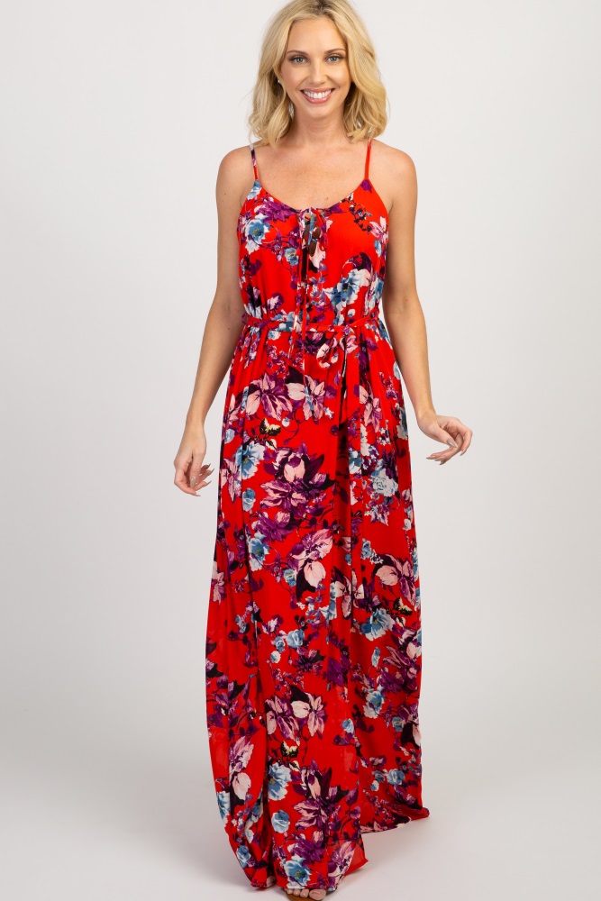 floral lace sash waist dress