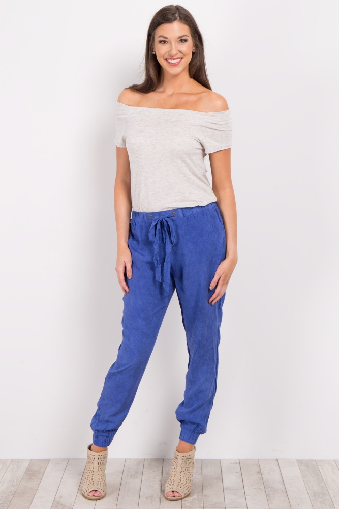 royal blue joggers womens