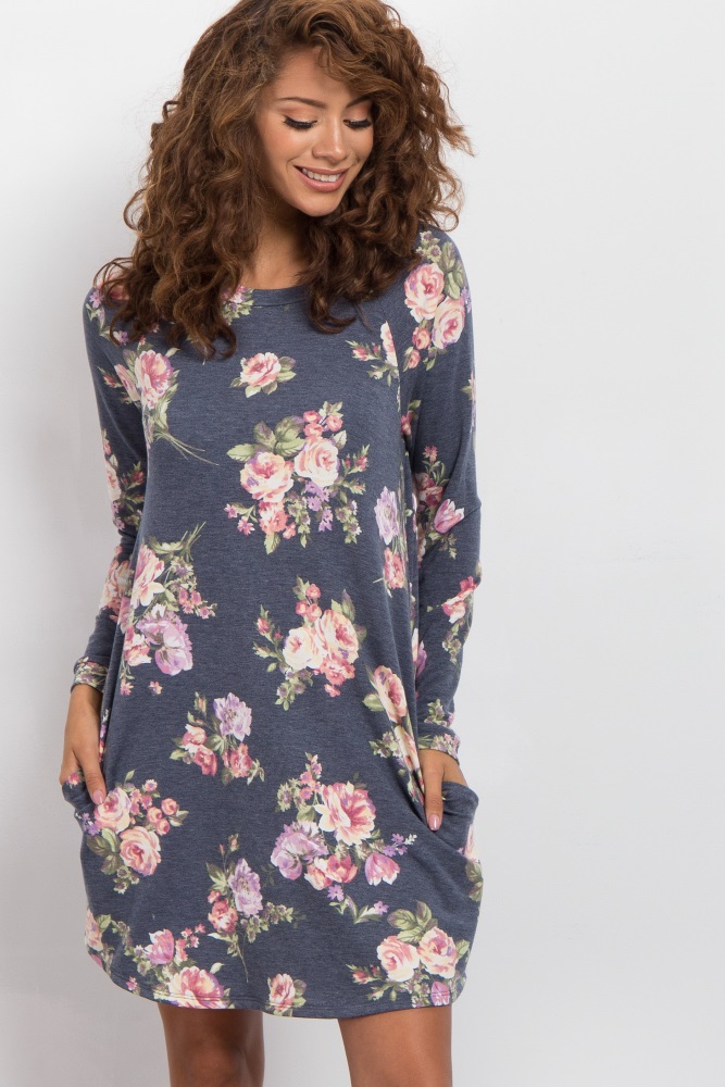 floral sweater dress