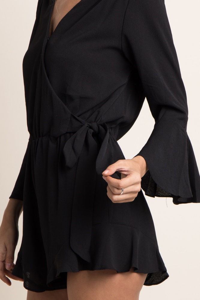 wrap tie romper