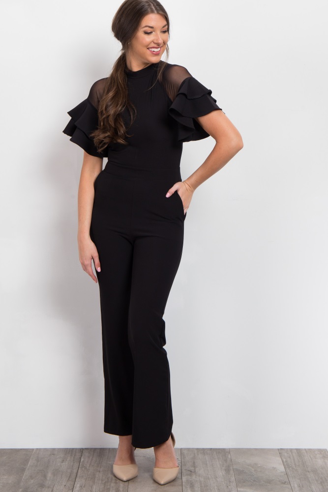 jumpsuit ruffle sleeve