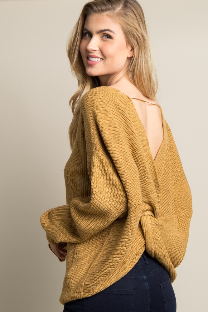 knot back sweater