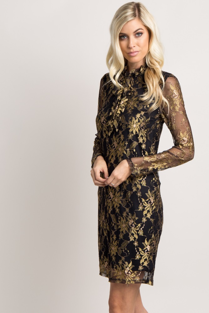 Black And Gold Lace Dress : Black And Gold Evening Dresses La Femme