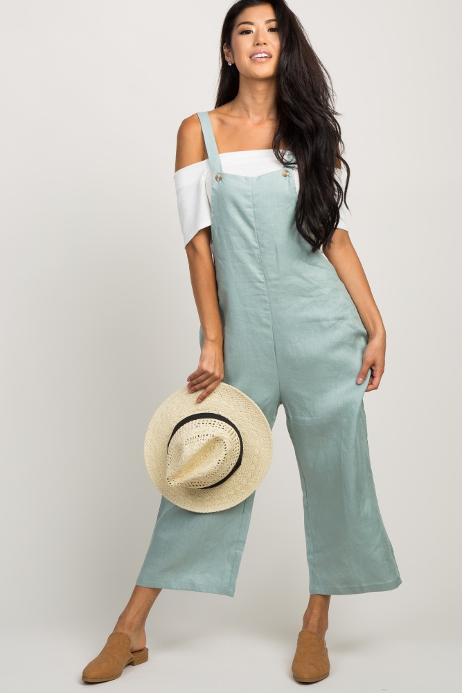 maternity overalls linen