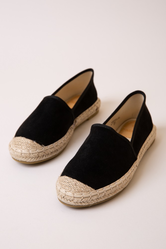 faux suede espadrille flats