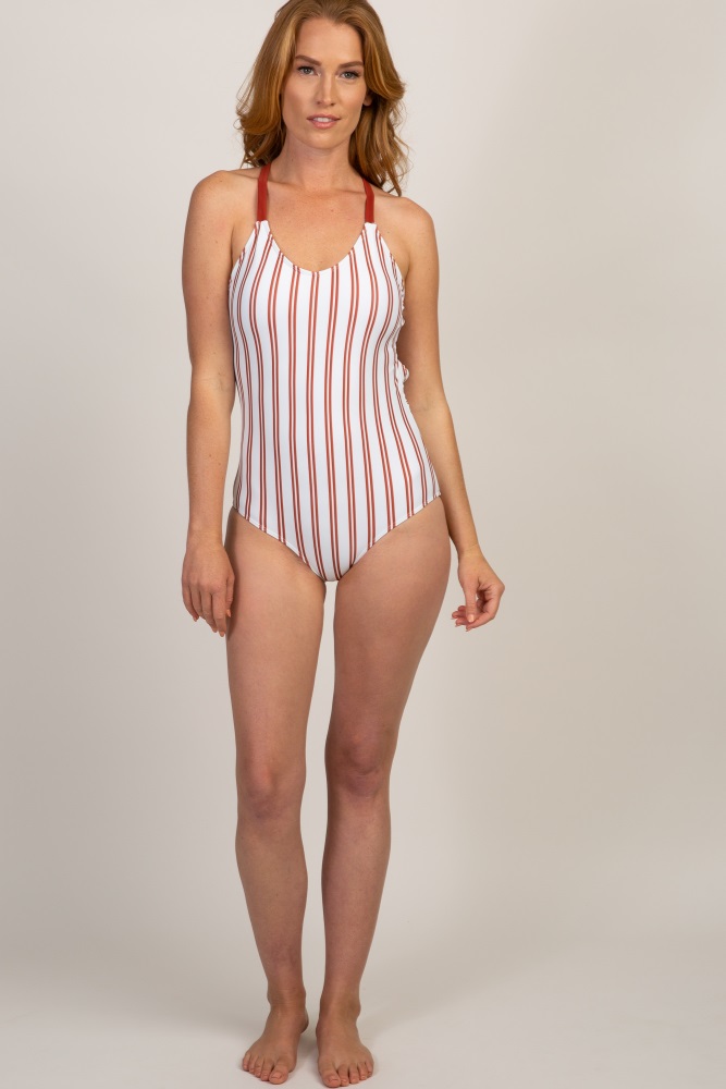 rust one piece swimsuit