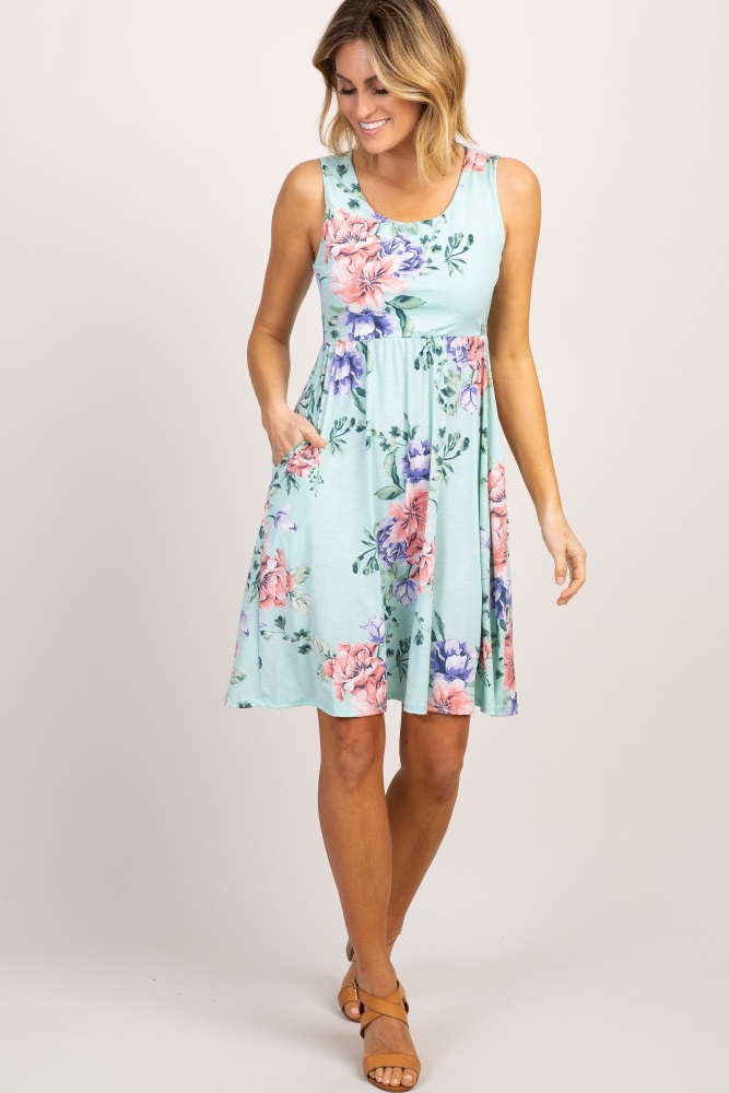 mint green sleeveless dress