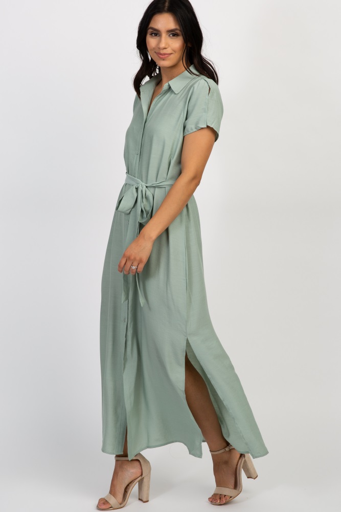 button down collared dress