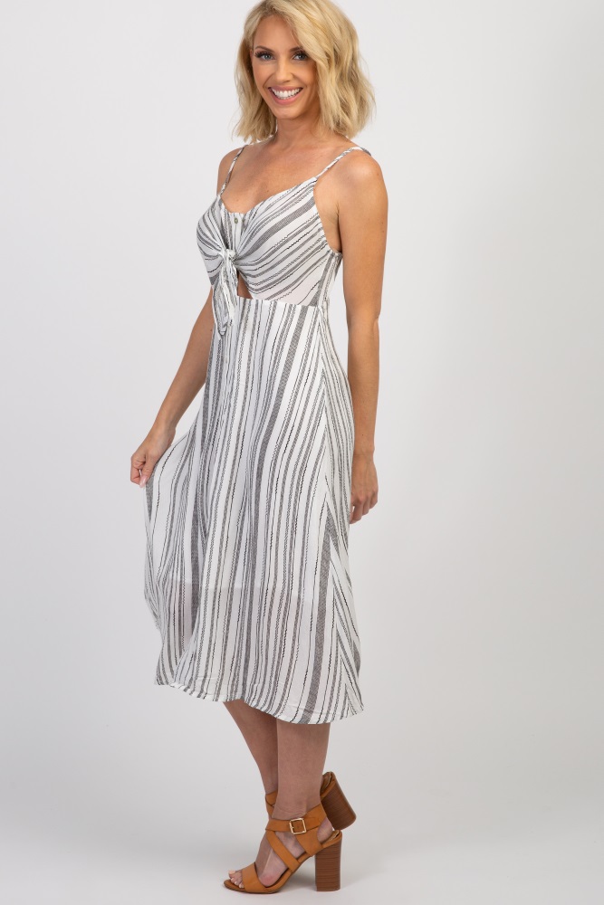 front knot midi dress