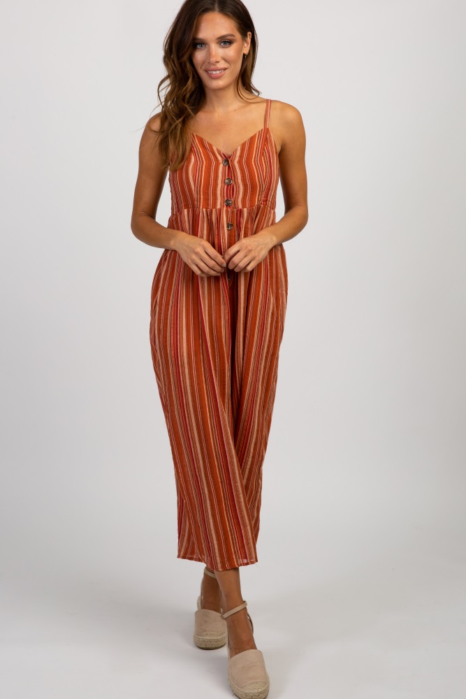 rust colored jumpsuit